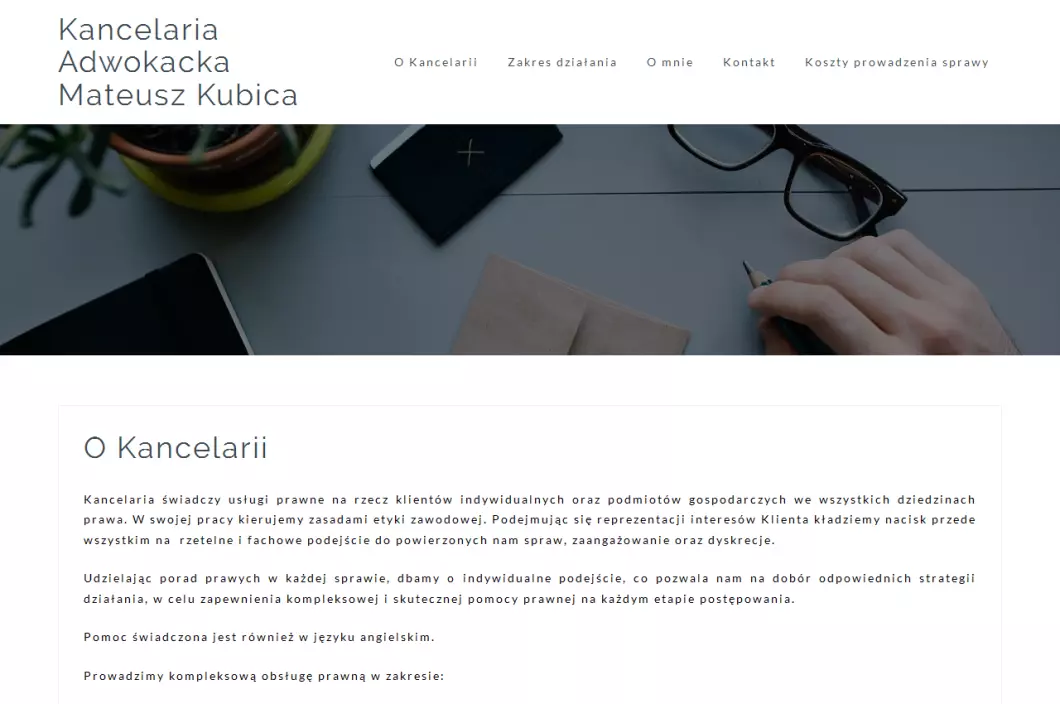 Kancelaria Adwokacka Bielsko-Biała | Adwokat Mateusz Kubica - podgląd