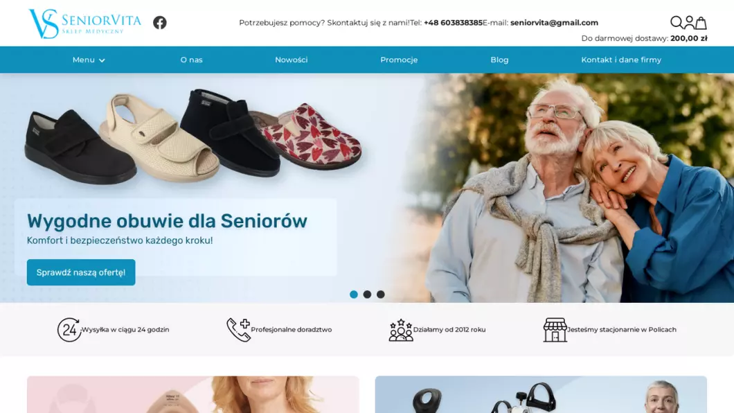 Sklep medyczny SeniorVita - podgląd