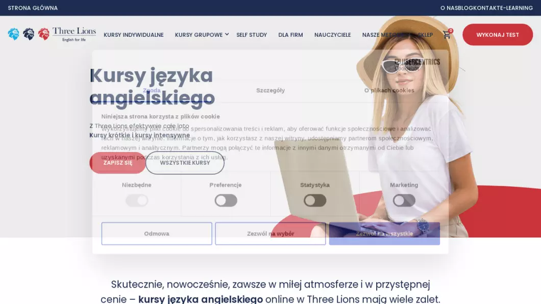 Szkoła języka angielskiego - kursy języka angielskiego online i stacjonarnie | Three Lions - podgląd