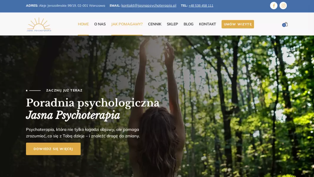 Centrum Psychoterapii i Terapii Seksuologicznej | Jasna Psychoterapia Warszawa - podgląd
