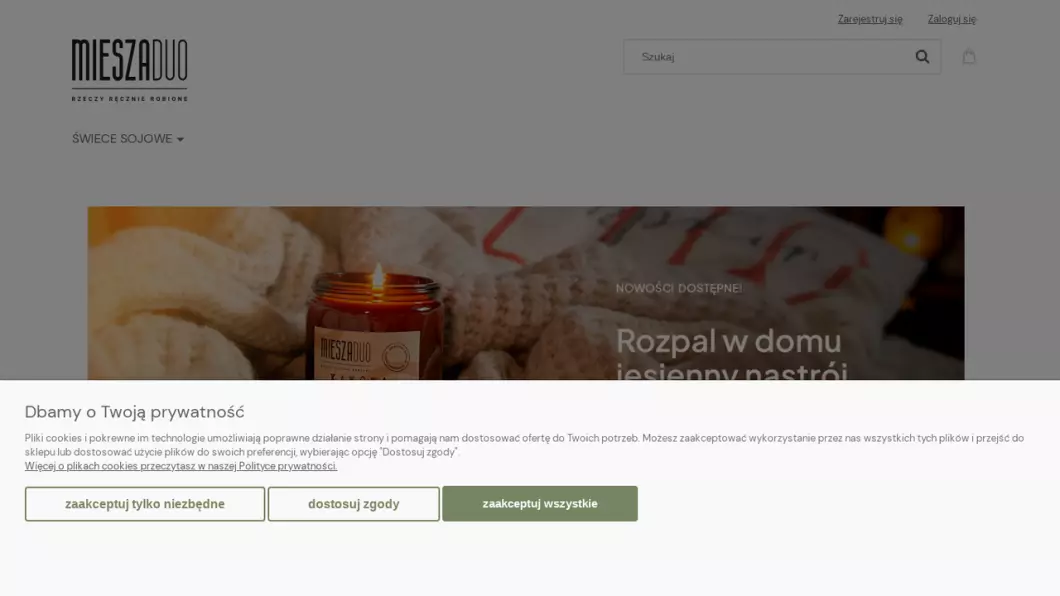 Świece sojowe handmade, ręcznie robione | Sklep internetowy MIESZADUO - podgląd