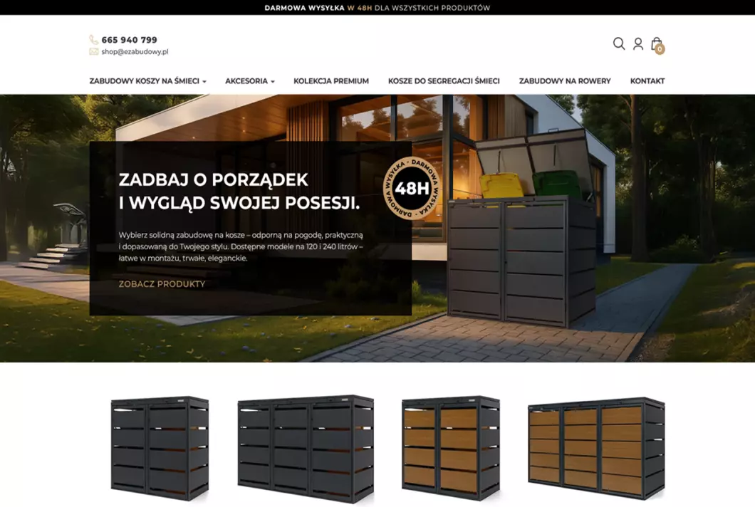ezabudowy.pl - zabudowy koszy - podgląd